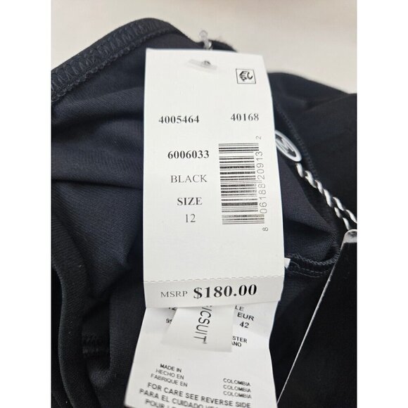 New Magicsuit Halo Effect Goldie Romper Swimsuit Womens 12 Black Bathing Suit - Picture 10 of 10